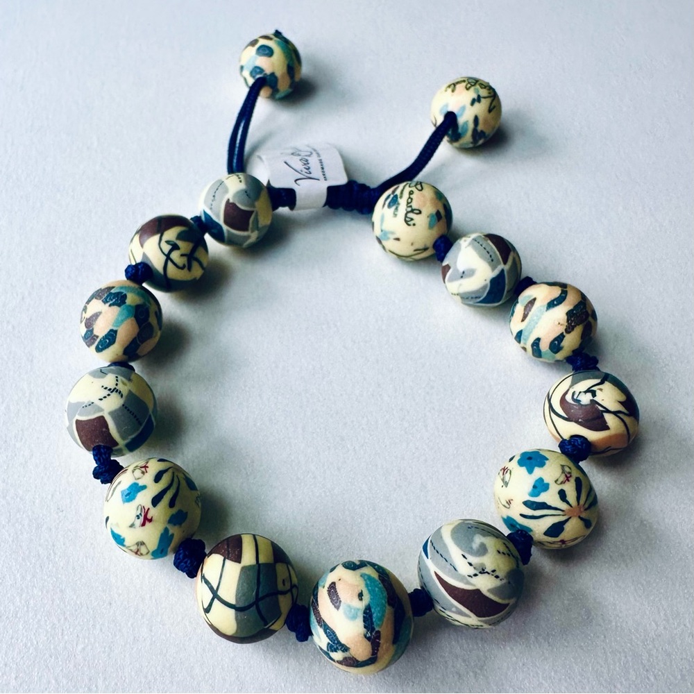 VivaBeads Chunky Tie Handmade Beads Bracelet NWT